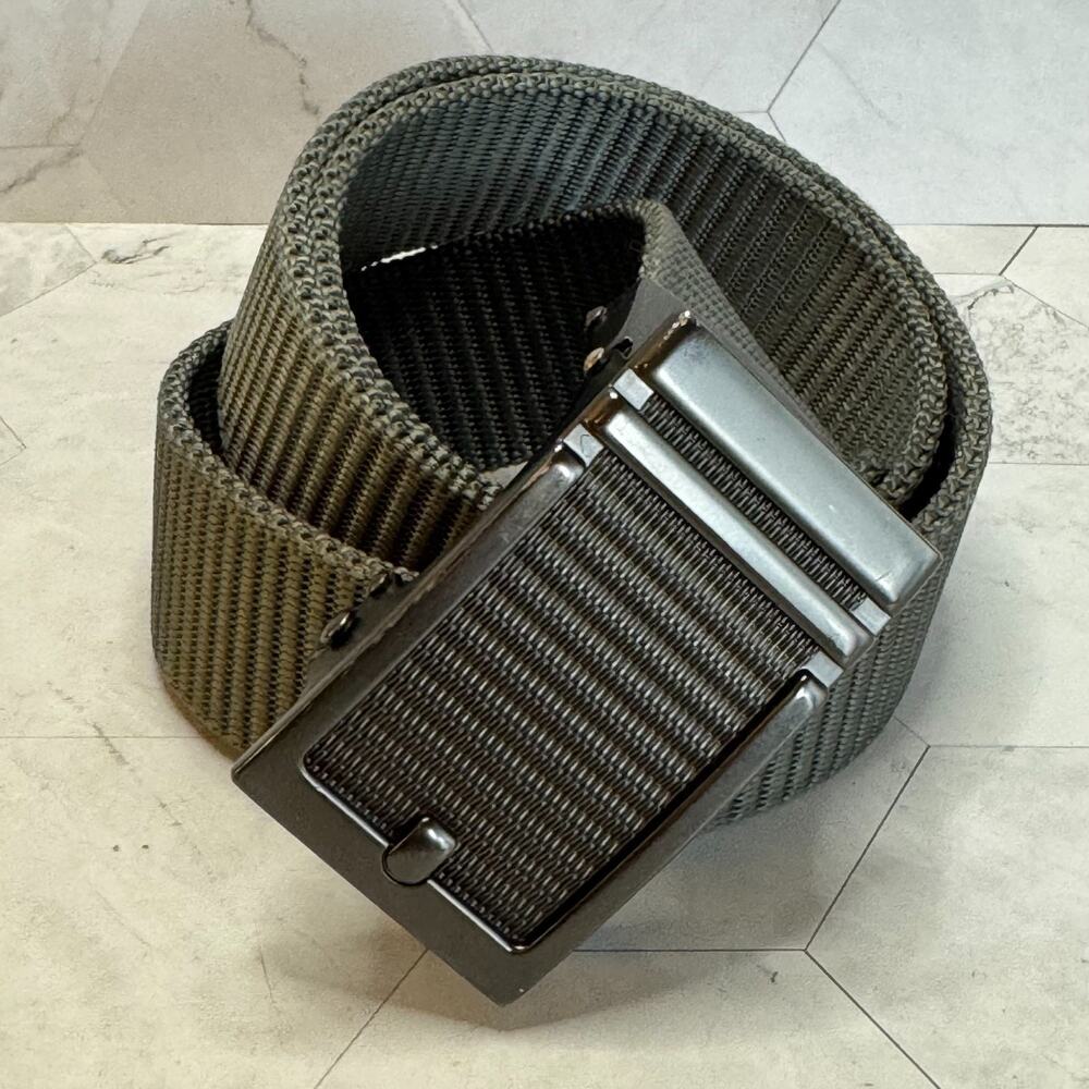 Mens Ratchet Belt Gray Nylon 1 3/8 x 36" Adjustable from Chaoren